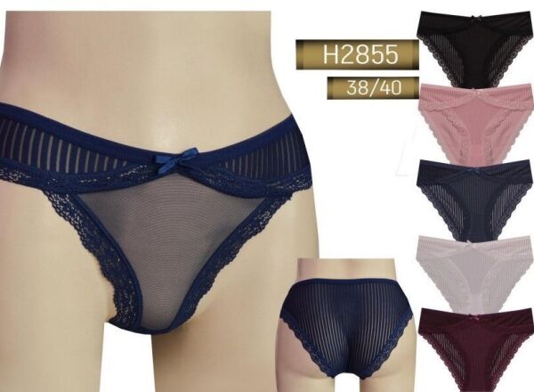 Tül Detaylı Pembe Slip Külot