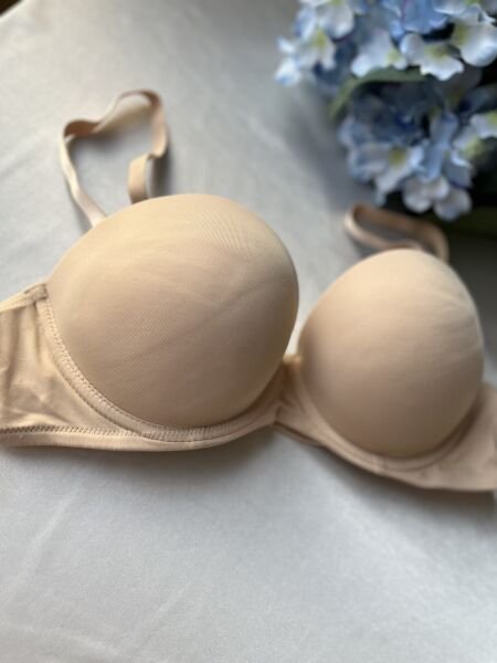 Straplez Double Push Up, Ekstra Dolgulu Mikro Ten Sütyen